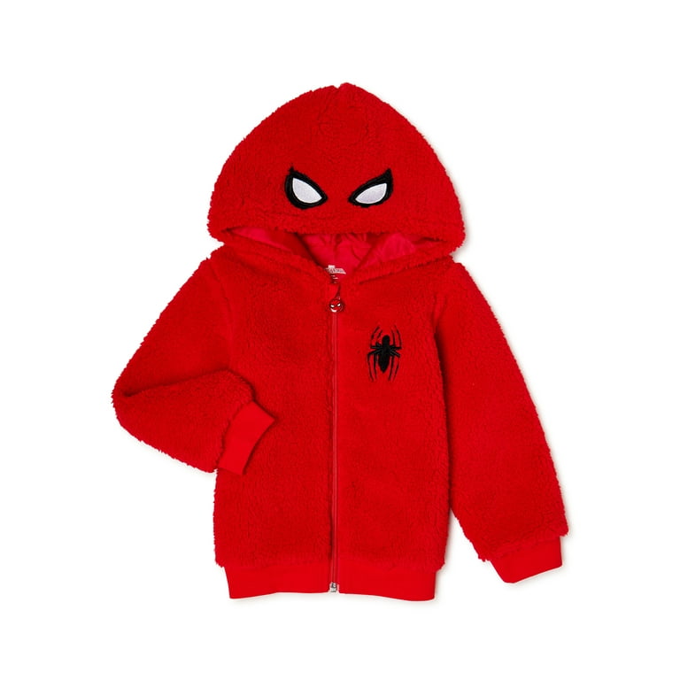 Spider Man Baby and Toddler Boy Sherpa Cosplay Hoodie Sizes 12M 5T Walmart