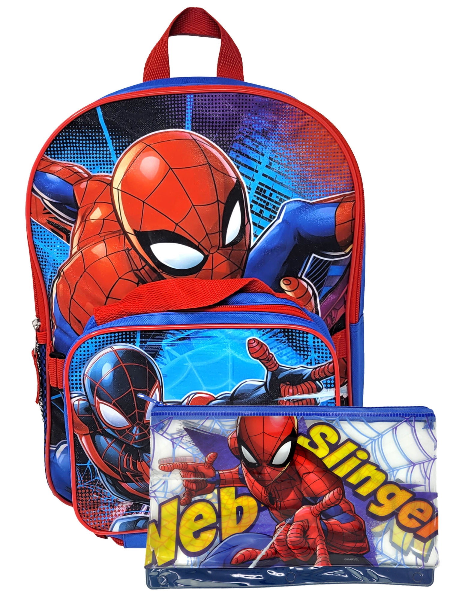 Spider-Man Backpack & Detachable Insulated Lunch Bag & Pencil Pouch ...