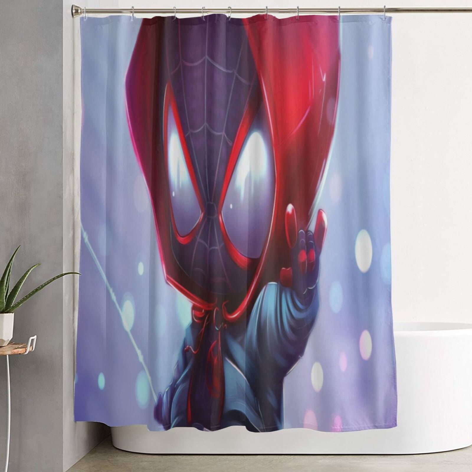 SpiderMan Bathroom Shower Curtain Liner Polyester Shower Curtain