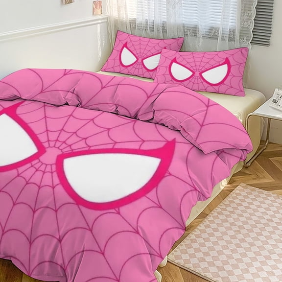 Spider Bedding Set Anime Three-piece for Boys Girls Teens Queen