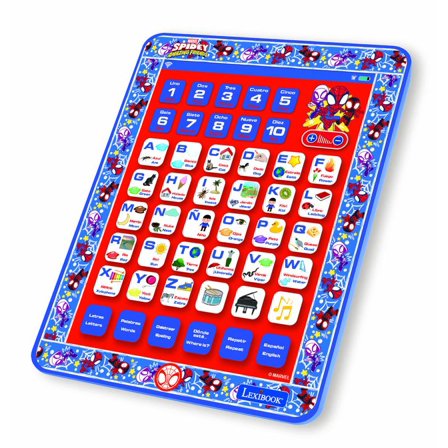 Spider and His Amazing Friends bilingual talking educational tablet to learn letters and numbers in English and Spanish