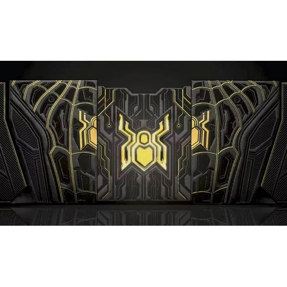 Spider-Man Black & Gold Playing Cards (PVC Gold Gilded Edition) by Card Mafia