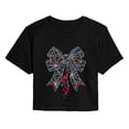 thumbnail image 1 of Spider-Man - Bow - Juniors Cropped Graphic T-Shirt, 1 of 4
