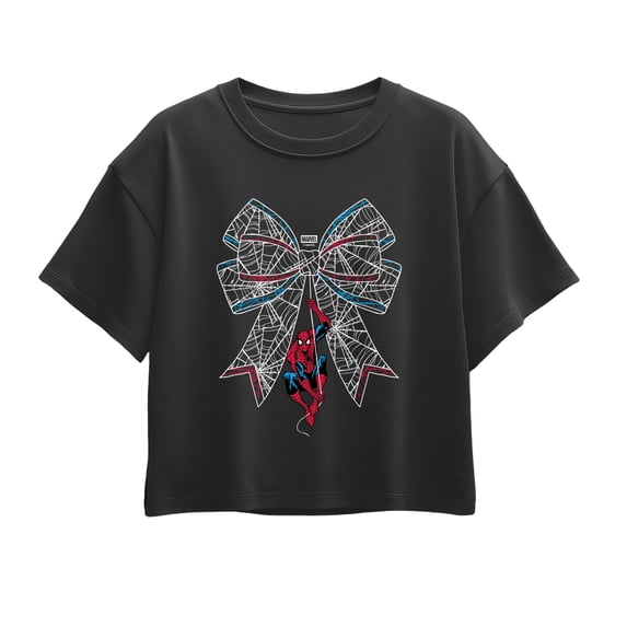 Spider-Man - Bow Short Sleeve Boxy Graphic T-Shirt