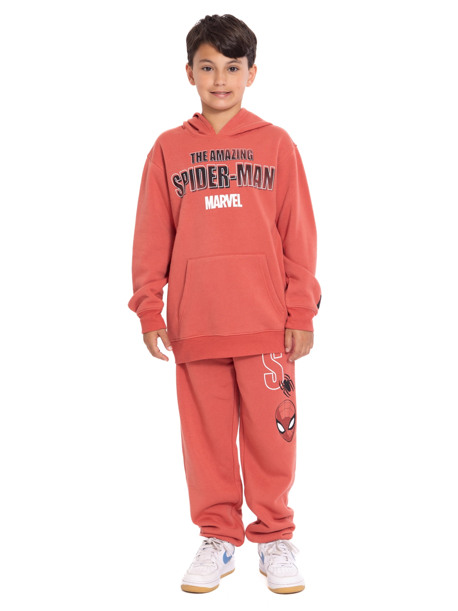 Spider-Man Boy's Graphic Hoodie with Matching Jogger Pant, 2 Piece Set, Sizes 4-16