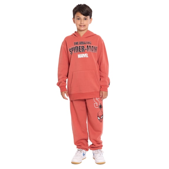Spider-Man Boy's Graphic Hoodie with Matching Jogger Pant, 2 Piece Set, Sizes 4-16