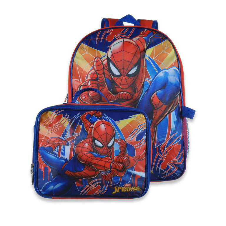Spider-Man Boys' 2-Piece Backpack & Lunchbox Set - Blue/Multi, One size, Men's