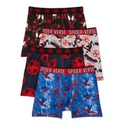 Spider-Man Boys Across the Spider-Verse Boxer Briefs, 4-Pack, Sizes XS-XL