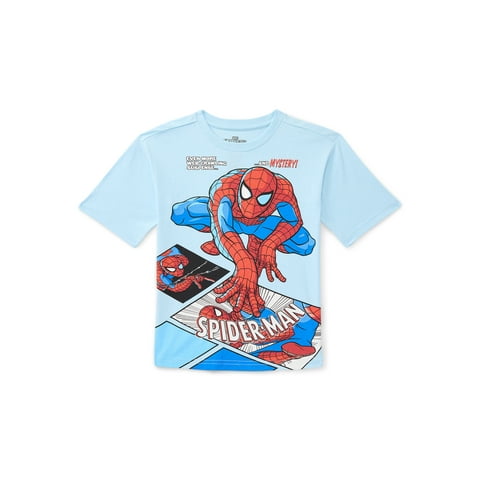 Spider-Man Boys Graphic Tee with Short Sleeves, Sizes 4-18