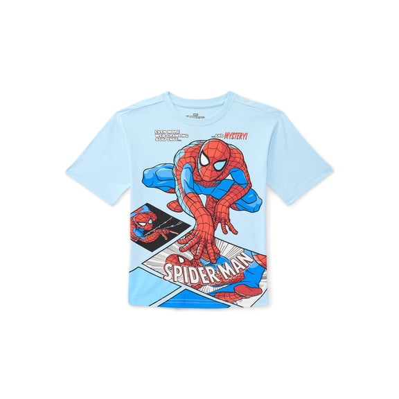 Spider-Man Boys Graphic Tee with Short Sleeves, Sizes 4-18