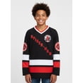 thumbnail image 1 of Spider-Man Boys and Big Boys Spidey Letters Graphic Hockey Jersey, Sizes 4-18, 1 of 9