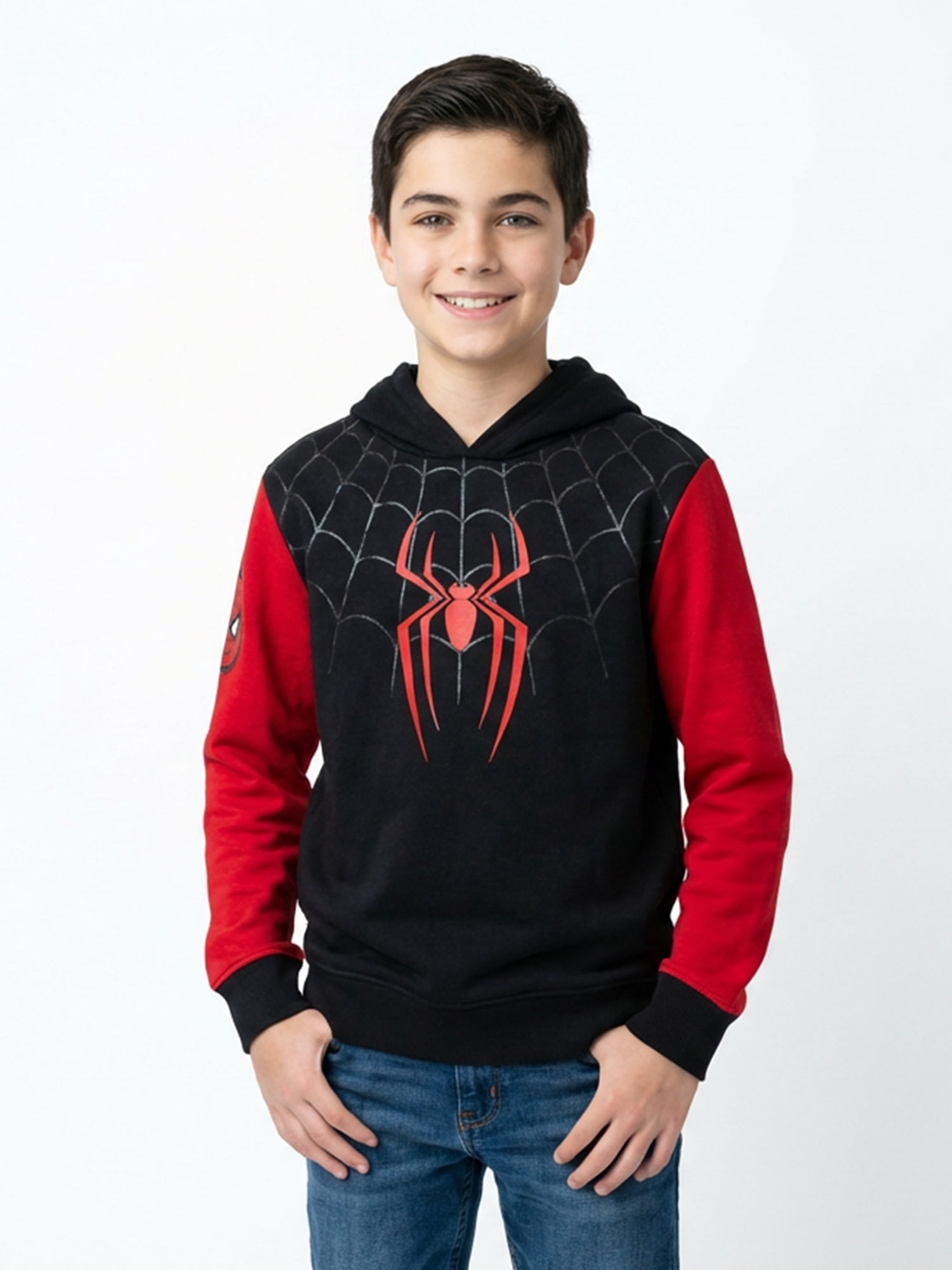Spider-Man, Boys' & Big Boys' Graphic Miles Morales Cosplay Hoodie, Sizes 4-18