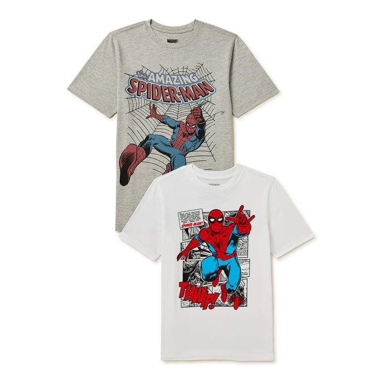Spider-Man Graphic T-Shirt, 2-Pack, Sizes XS-XXL - Walmart.com
