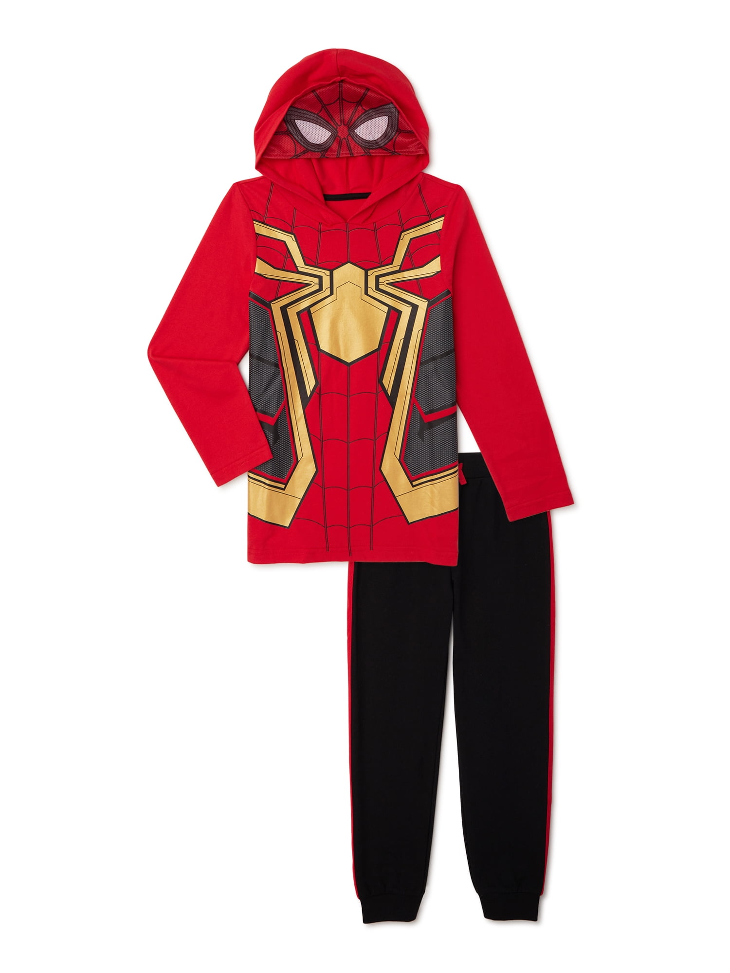 Spider-Man Boys Cosplay Hoodie with Mask & Joggers, 2-Piece Set, Sizes 4-10