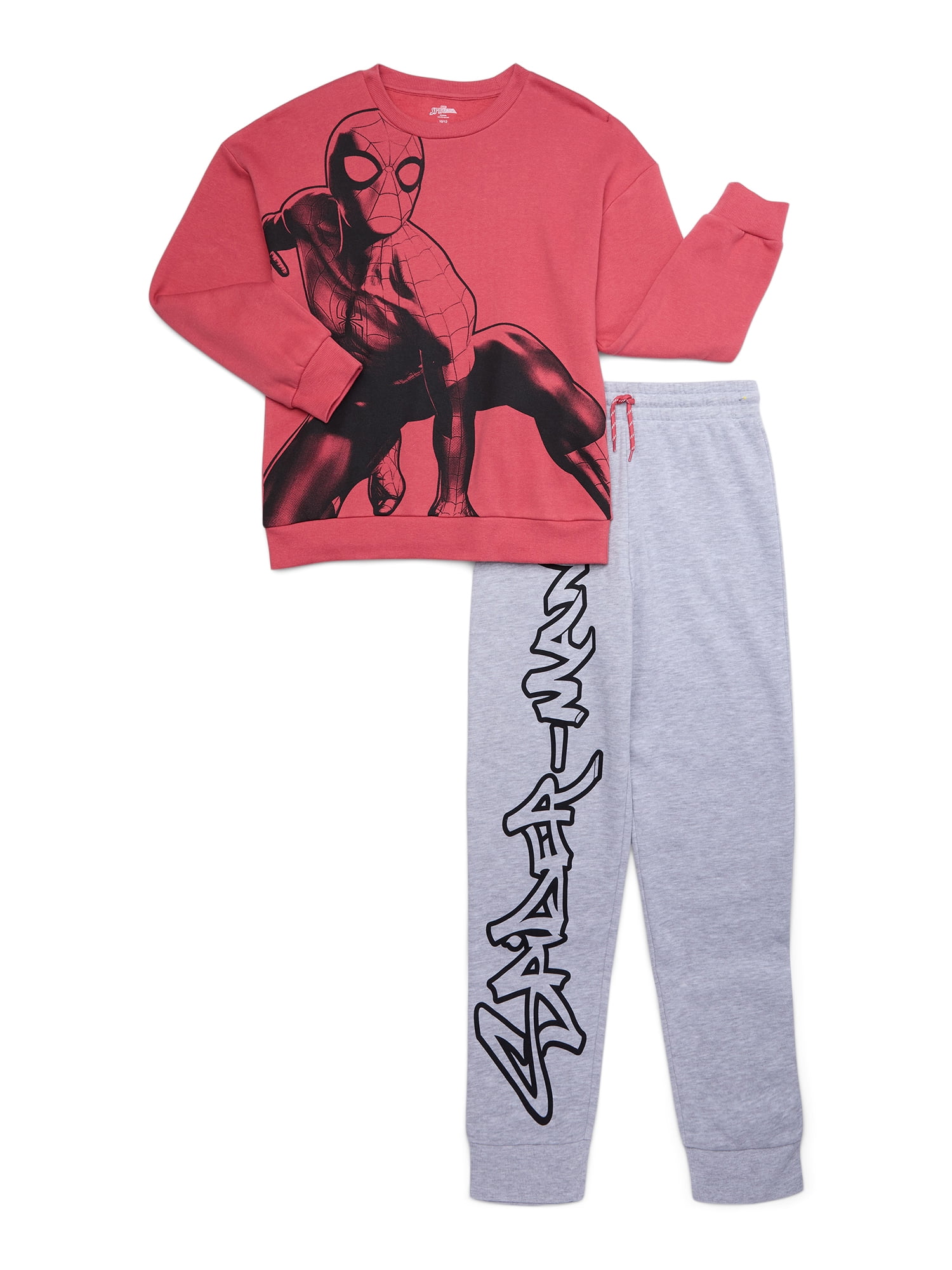 Spider Man Boys Crewneck and Joggers Set 2 Piece Sizes 4 18 Walmart