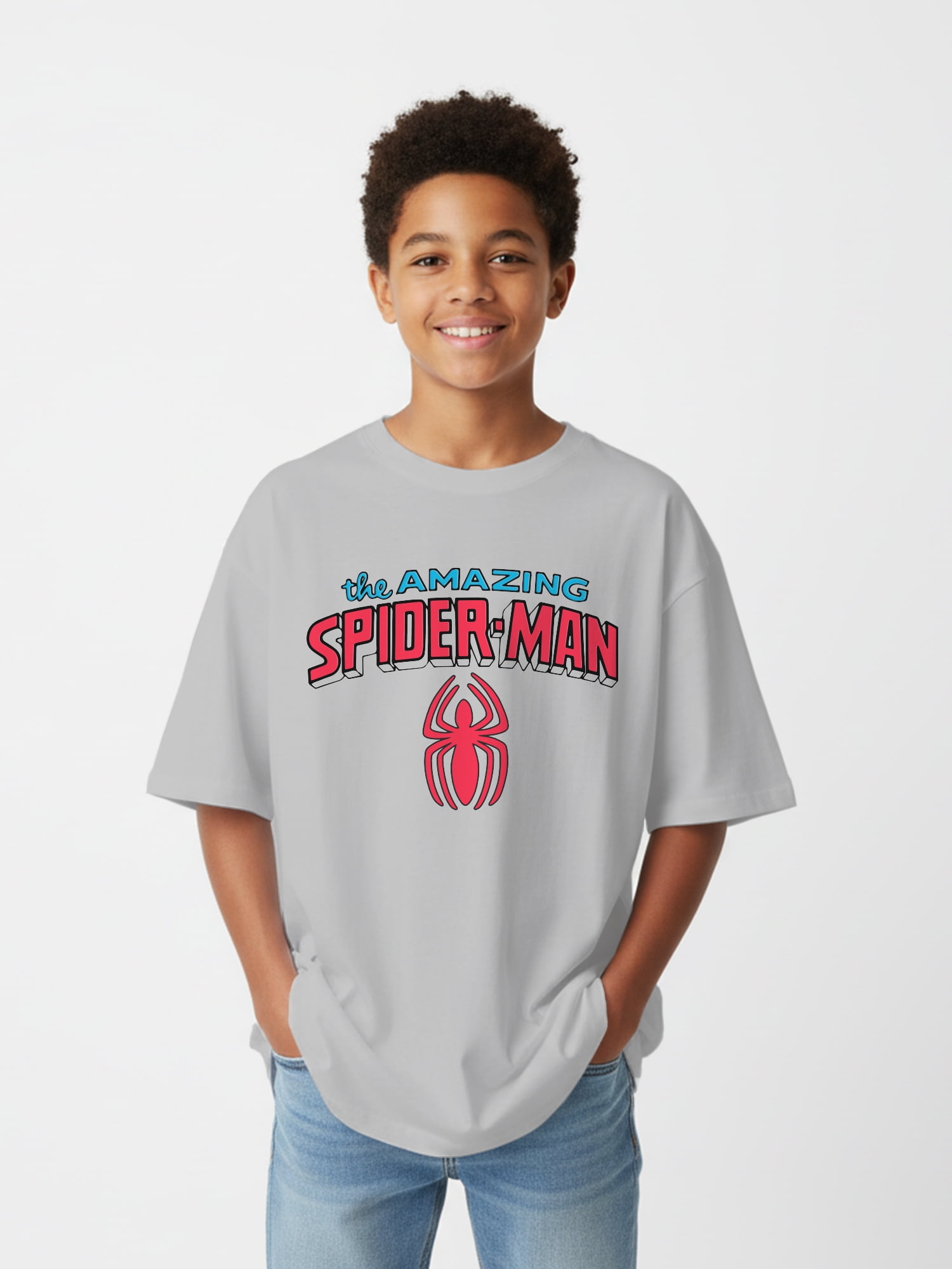 Spider-Man, Boys' Elevated Front and Back Graphic T-Shirt, Sizes 4-18