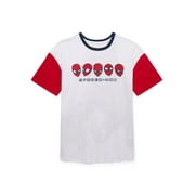Spider-Man Boys' Front Back Graphic Tee with Short Sleeves, Sizes 4-18