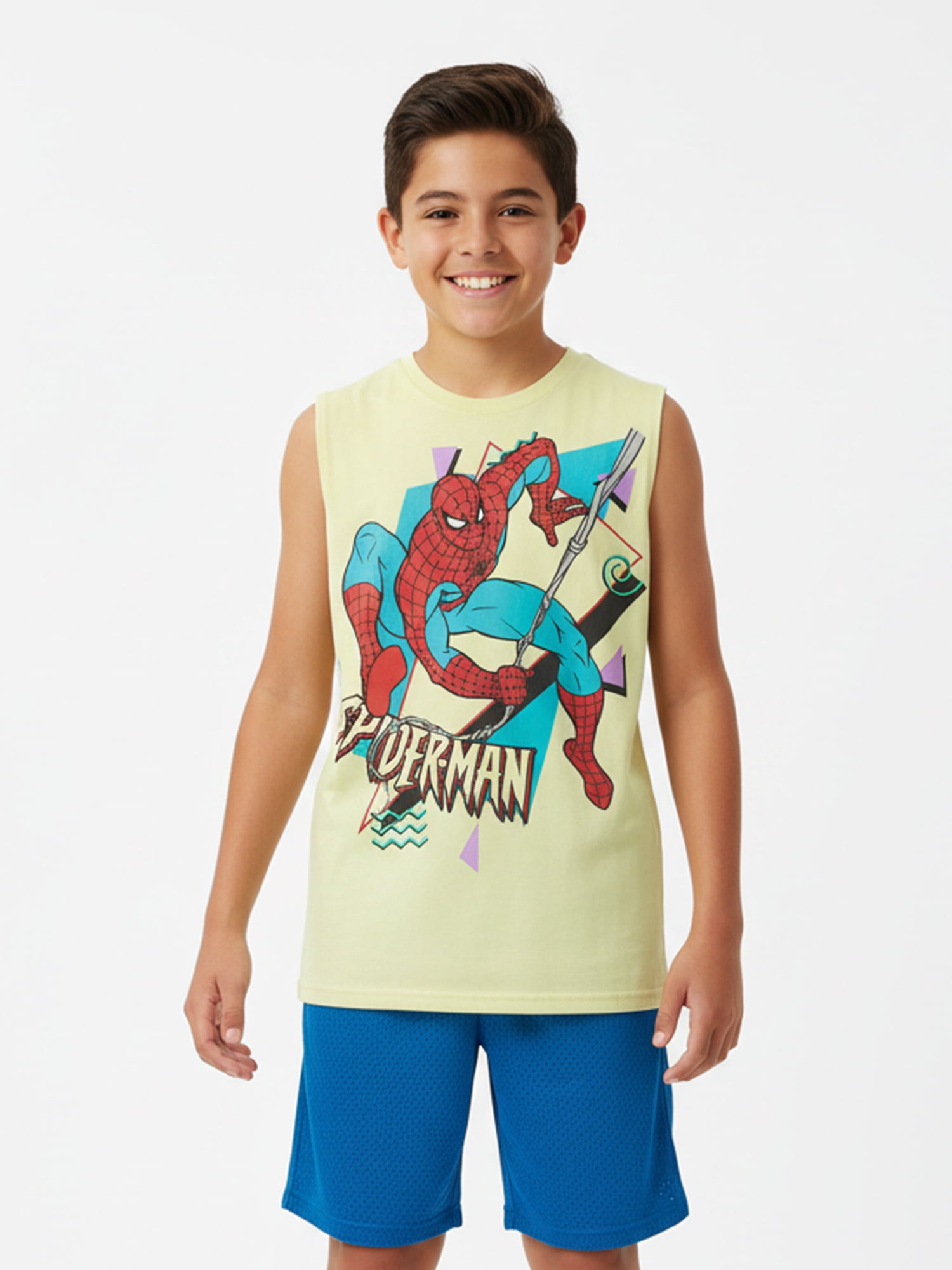 Spider-Man Boys Graphic Muscle Tank Top, Sizes 4-18