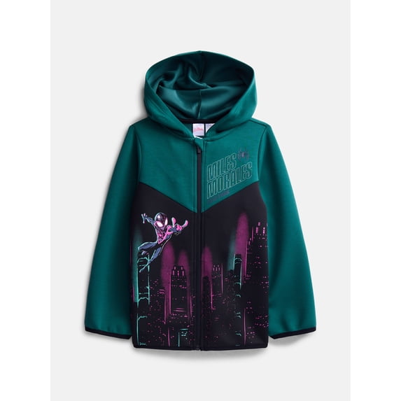 Spider Man Boys Full Zip Hooded Jacket, Sizes 4-16
