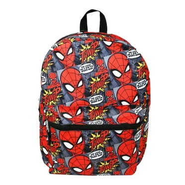 Spider-Man Boys Marvel Backpack 16" Superhero All-over Print w/ Front Pocket
