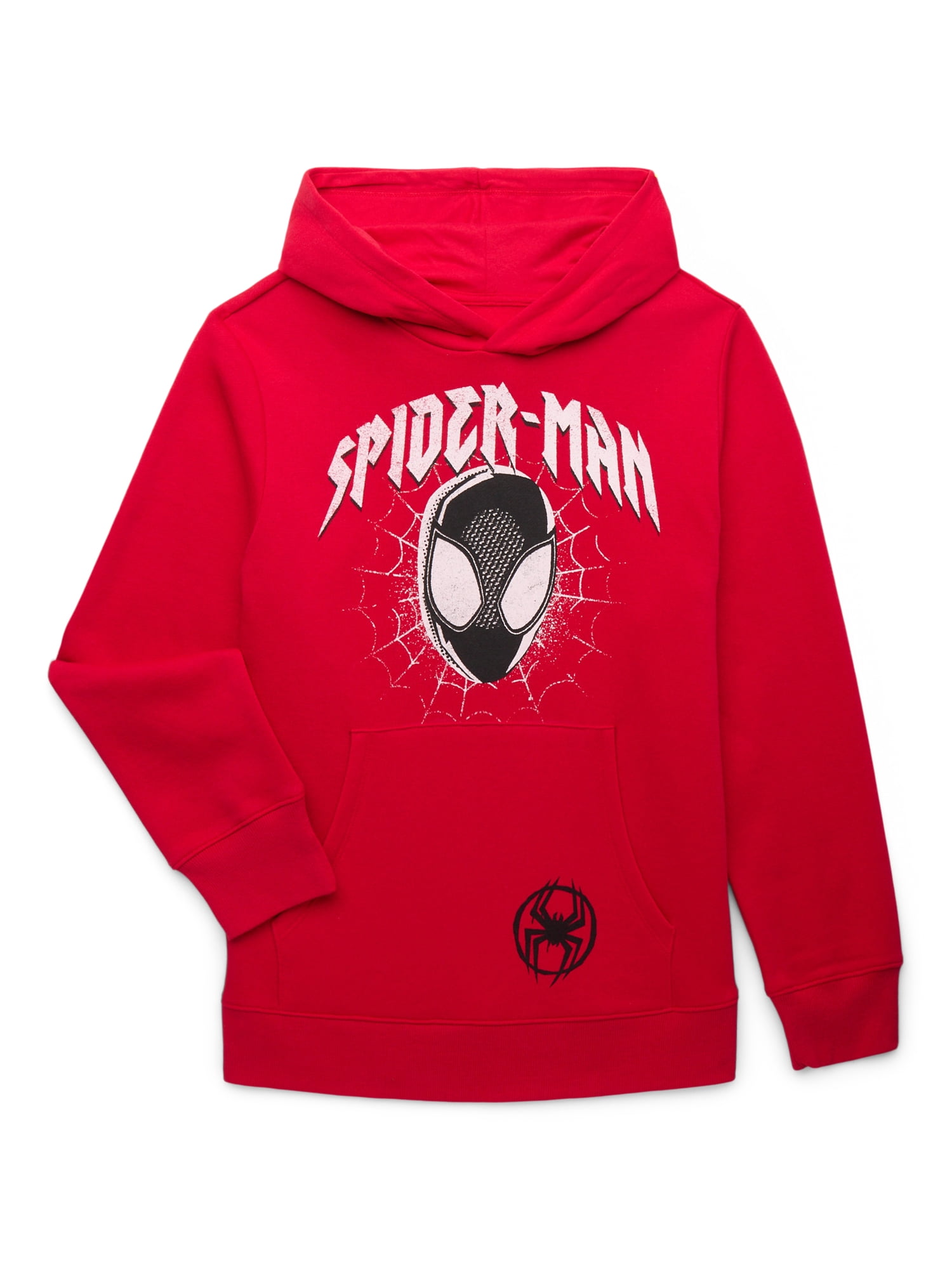 Spider-Man Boys Miles Splat Graphic Print Hoodie with Long-Sleeves ...