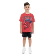 Spider-Man Boys' Short Sleeve Graphic Tee and Shorts Set, 2-Piece, Sizes 4-10
