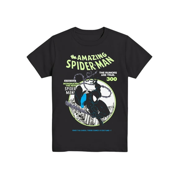 Spider-Man Boys T-Shirt, Crew Neck, Short Sleeve, Graphic Tee, Sizes 4-18