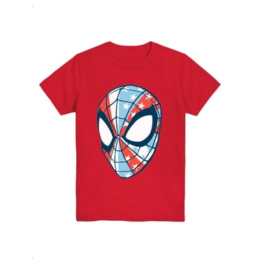 Spider-Man Boys Americana Crewneck Graphic Tee with Short Sleeves, Sizes 4-18
