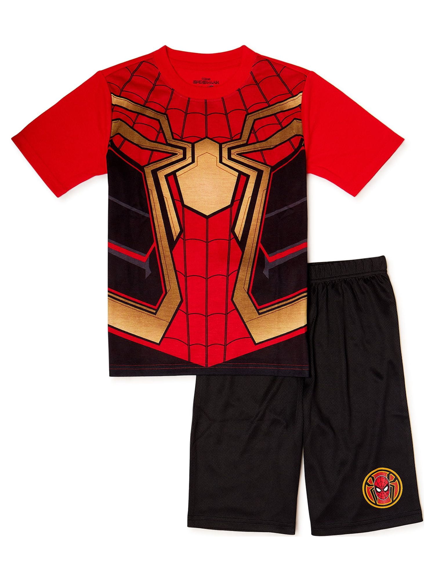 Boys Spider-Man Summer Outfit Set – Graphic T-Shirt & Printed Shorts (2-Piece)