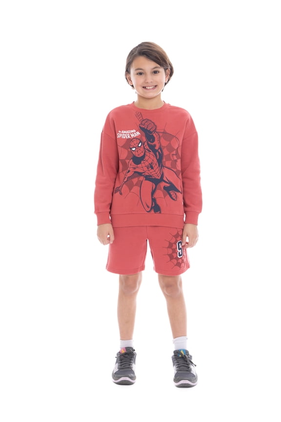 Boys licensed fleece short set, sizes 4-18