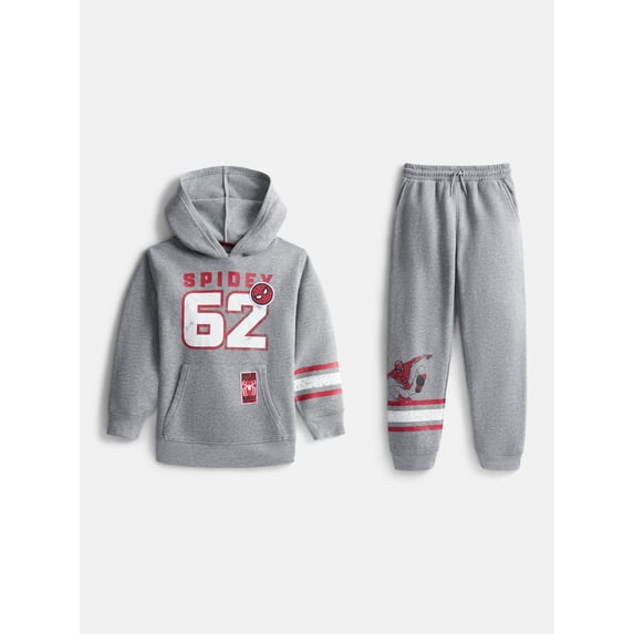 Spider-Man Boys Graphic Hoodie and Matching Joggers Set, 2-Piece, Sizes 4-18