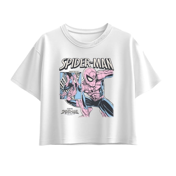 Spider-Man - Comic Panel Short Sleeve Boxy Graphic T-Shirt