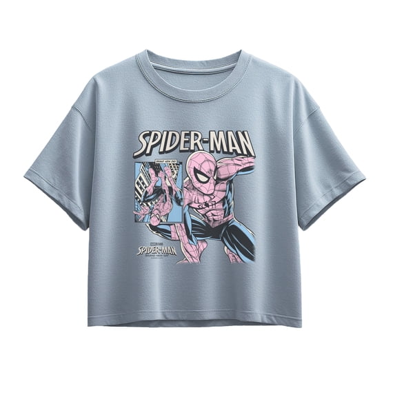 Spider-Man - Comic Panel Short Sleeve Boxy Graphic T-Shirt