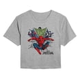thumbnail image 1 of Spider-Man: Brand New Day - Crew Collage - Juniors Cropped Graphic T-Shirt, 1 of 4
