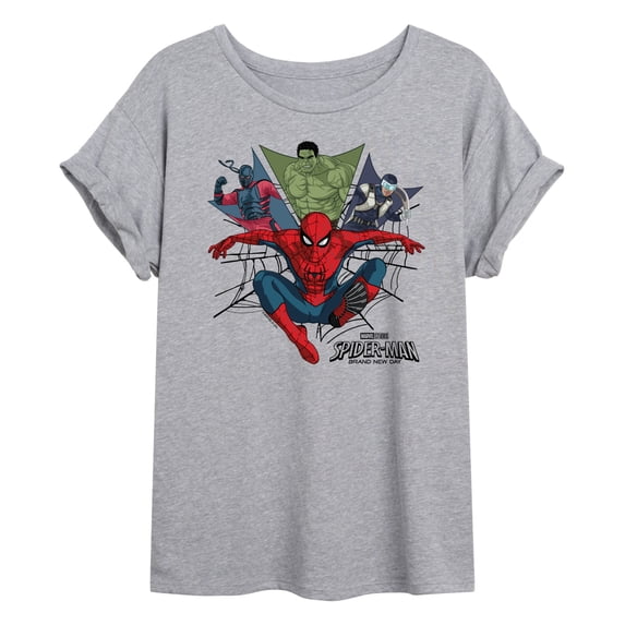 Spider-Man: Brand New Day - Crew Collage - Juniors Oversized Graphic T-Shirt