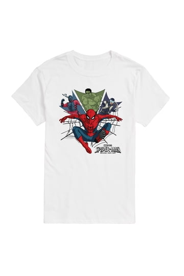 Spider-Man Mens Graphic Tees Collection | White - Walmart.com