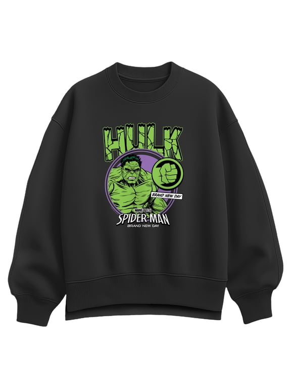 - Hulk Oversized Fleece Crew Sweatshirt