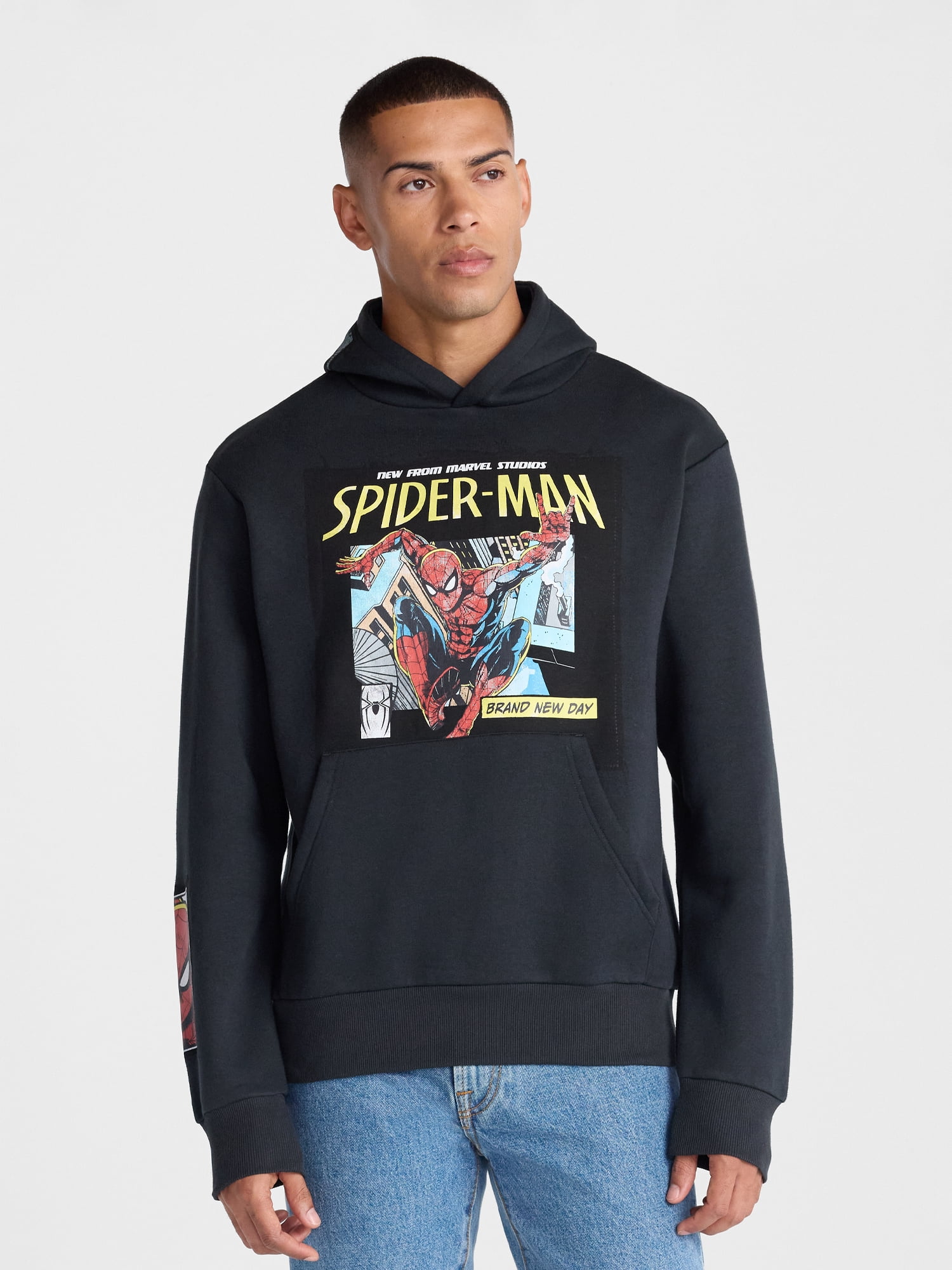Spider-Man Men's and Big Men's Brand New Day Graphic Hoodie Sweatshirt, Sizes XS-5XL