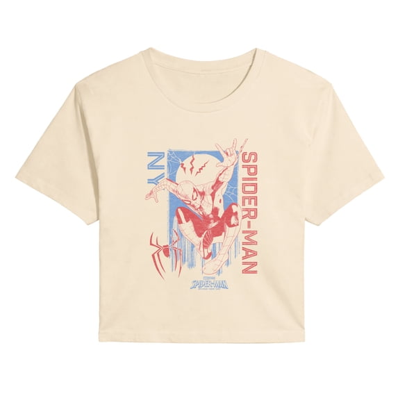 Spider-Man: Brand New Day - Pastel Colors - Juniors Cropped Graphic T-Shirt