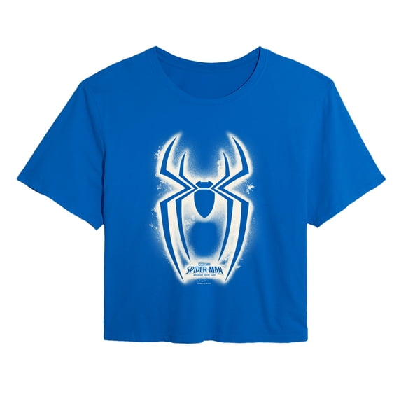 Spider-Man: Brand New Day - Spray Spider Pastel - Juniors Cropped Graphic T-Shirt