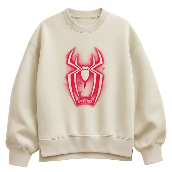 Spider-Man - Spray Spider Oversized Fleece Crew Sweatshirt