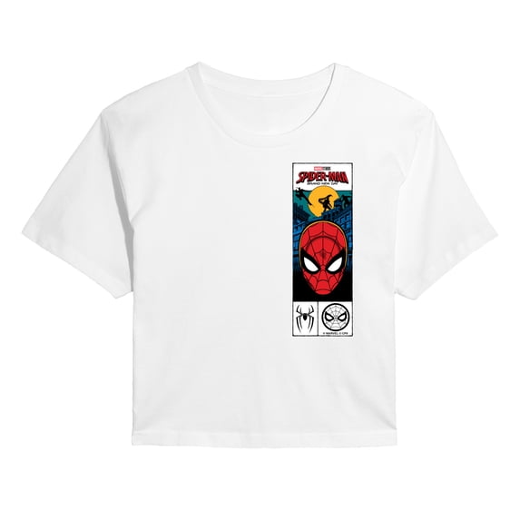 Spider-Man: Brand New Day - Tag Box - Juniors Cropped Graphic T-Shirt