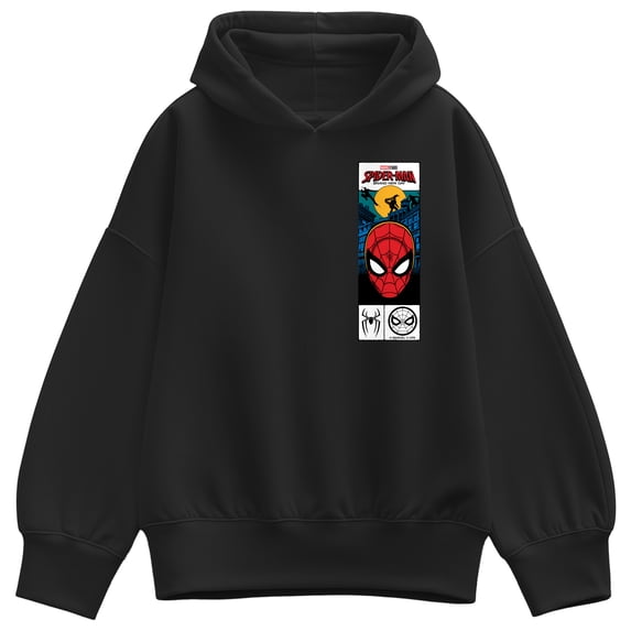 Spider-Man - Tag Box Oversized Fleece Hoodie Sweatshirt