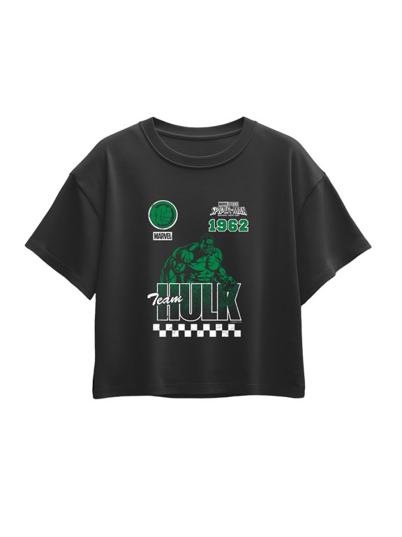 - The Hulk Jersey Short Sleeve Boxy Graphic T-Shirt