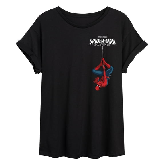 Spider-Man: Brand New Day - Web Hang Logo - Juniors Oversized Graphic T-Shirt