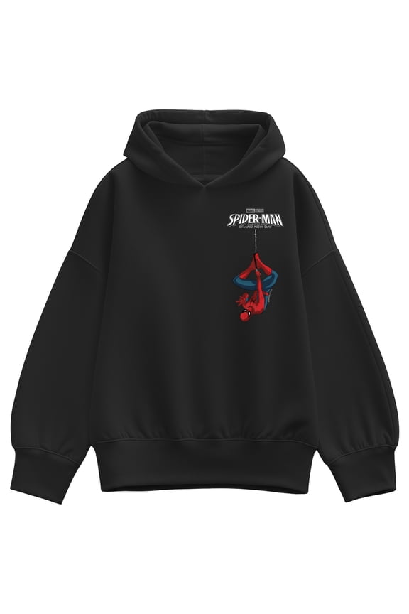 - Web Hang Logo Oversized Fleece Hoodie Sweatshirt