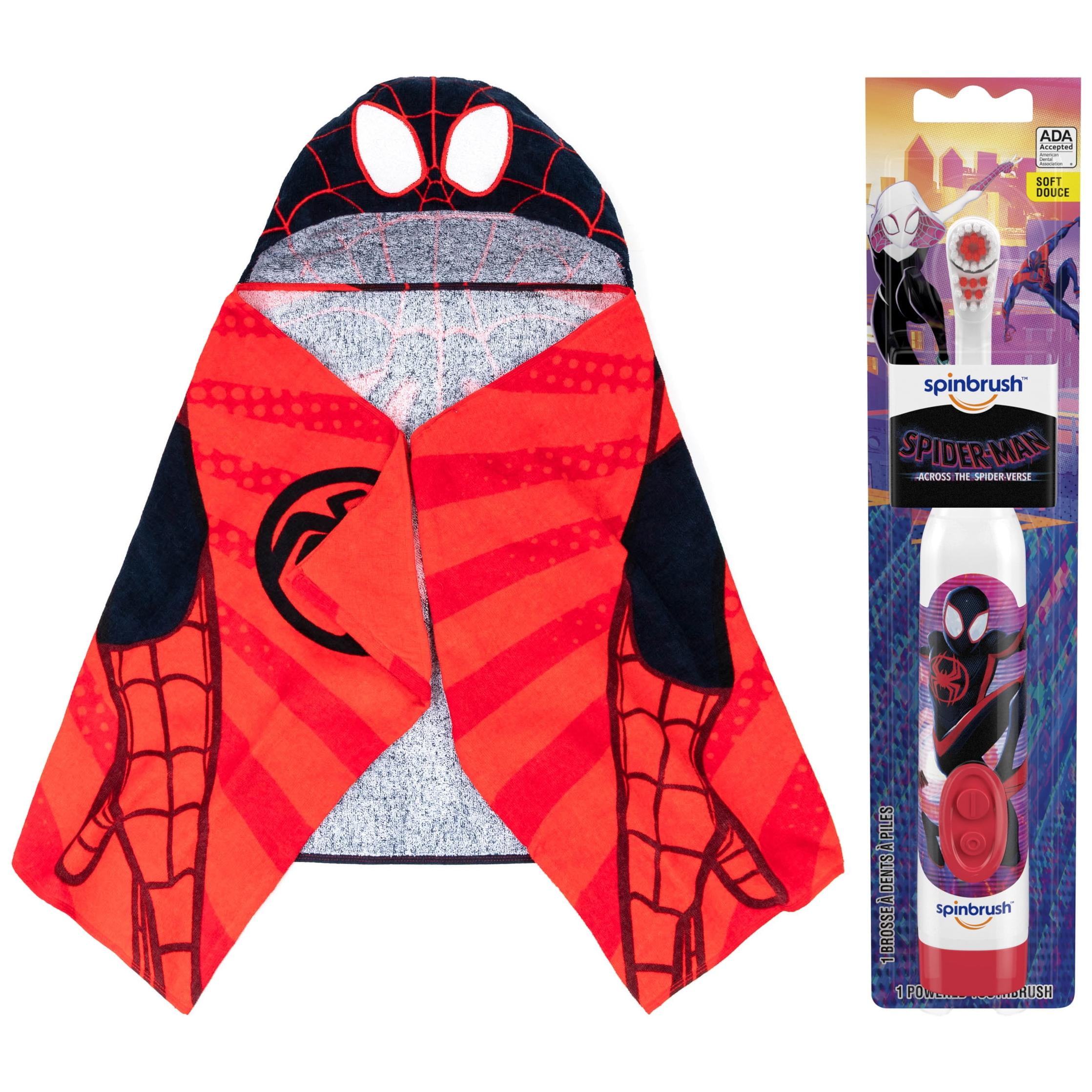 Spider-Man Bundle Bathtime Kit with (1) Electric Toothbrush & (1) Hooded Towel