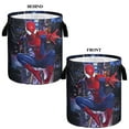thumbnail image 1 of Large Laundry Basket with Handle, spider Collapsible Laundry Hamper, Dirty Clothes Storage Basket for Living Room, Bathroom, Bedroom, College Dorm 15.7*19.7IN, 1 of 7