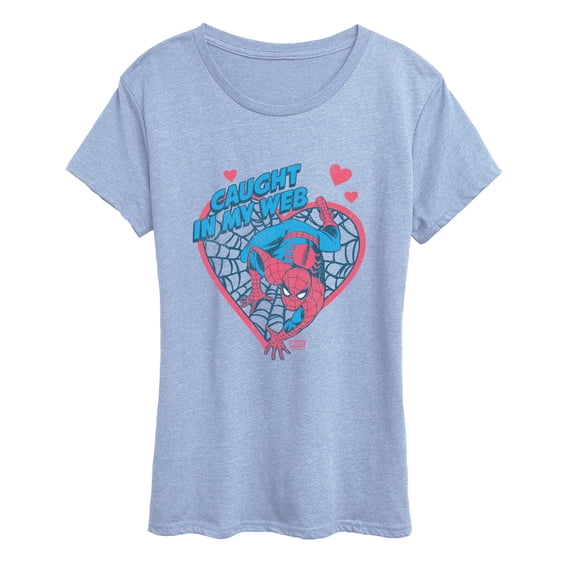 Spider-Man - Caught in My Web Heart Short Sleeve Graphic T-Shirt