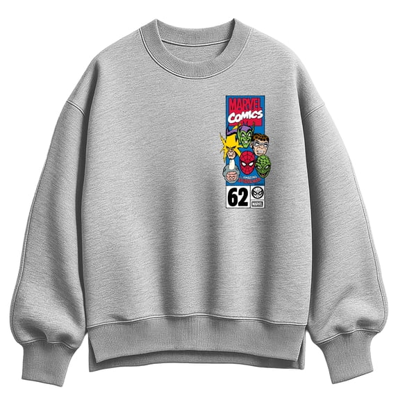Spider-Man - Character Collage Oversized Fleece Crew Sweatshirt